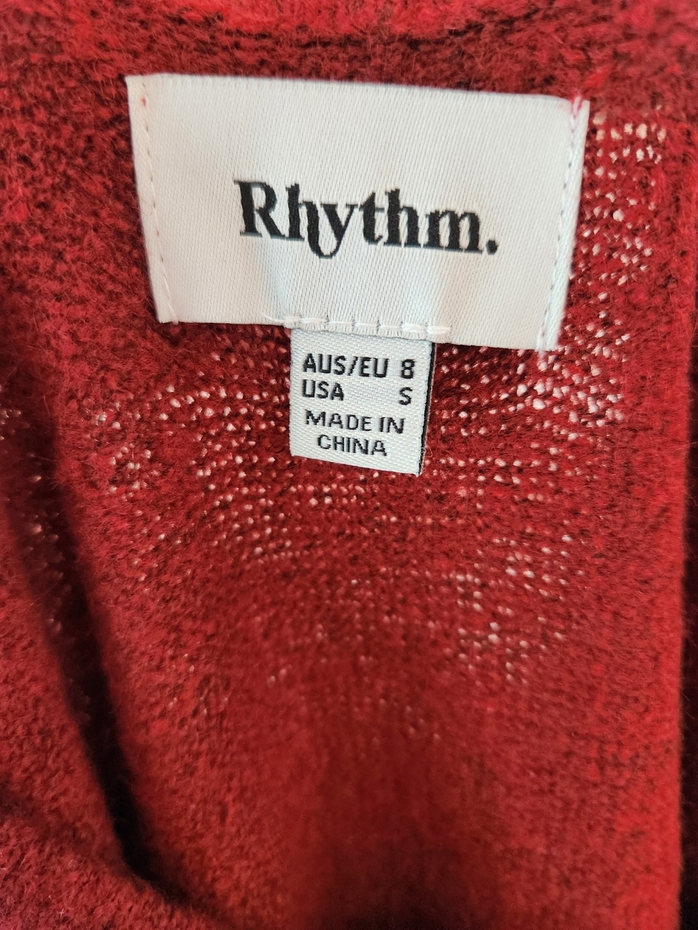 Rhythm. Burgundy Knit Maxi Slip Dress Size Small - Picture 6 of 6
